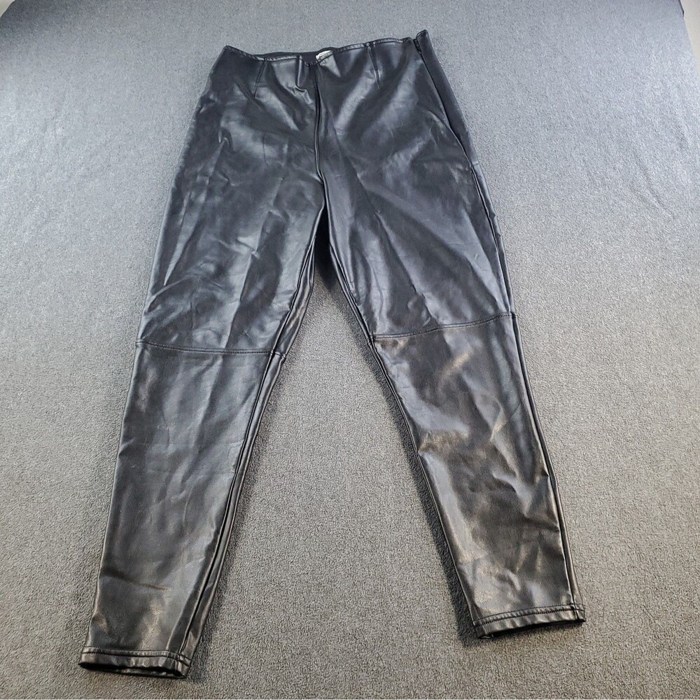 Abercrombie & Fitch Vegan Leather Pants Womens Black Size Medium